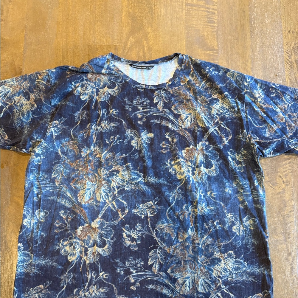 Navy Floral Men's Short Sleeve Tee